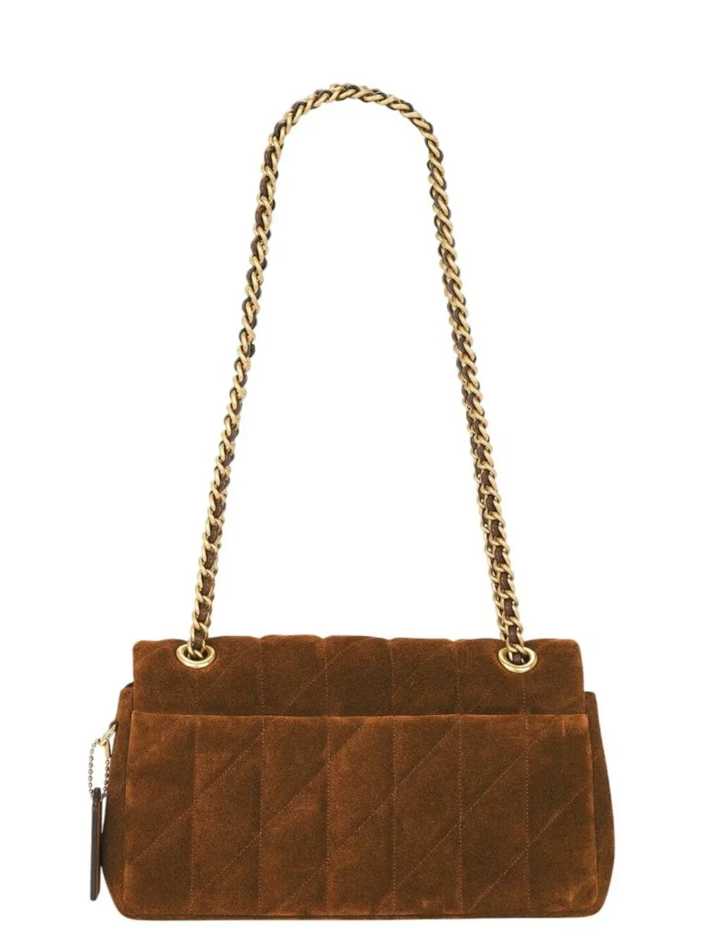 Coach Tabby Shoulder Bag 26 in Warm Brown Womens Suede Brass Hardware
